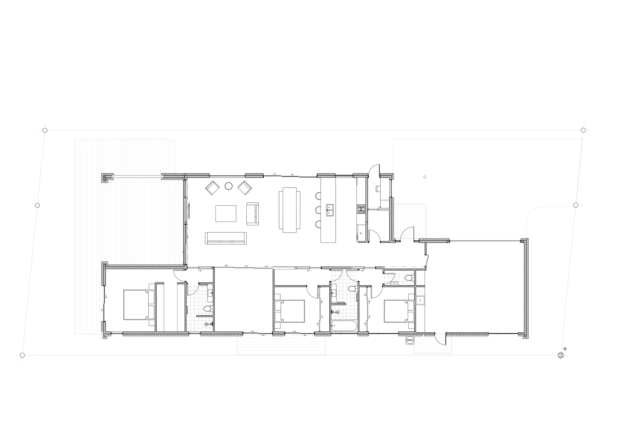 Albany Residence plan drawing.