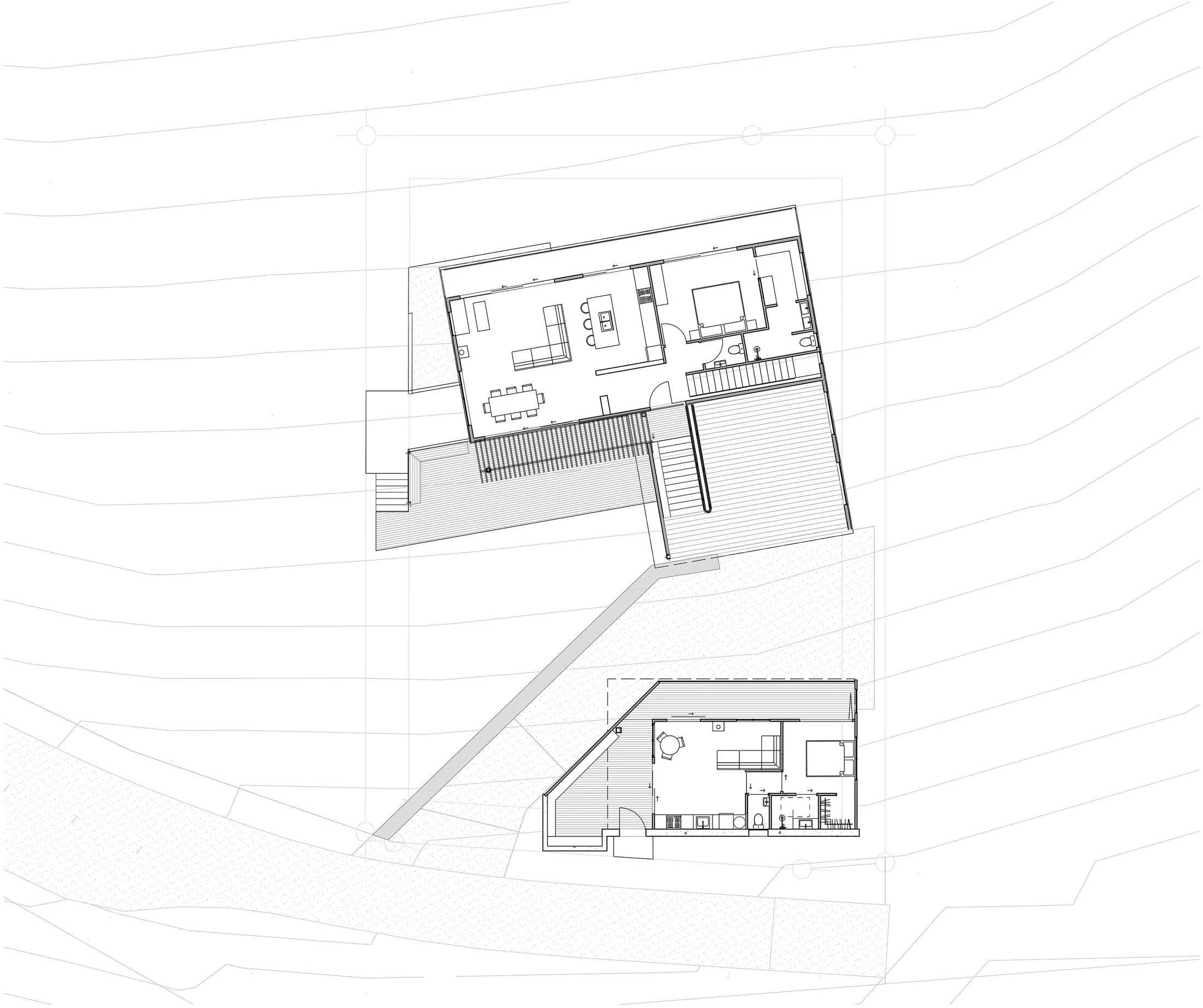 Mt Pleasant Hill House + Studio plan drawing.