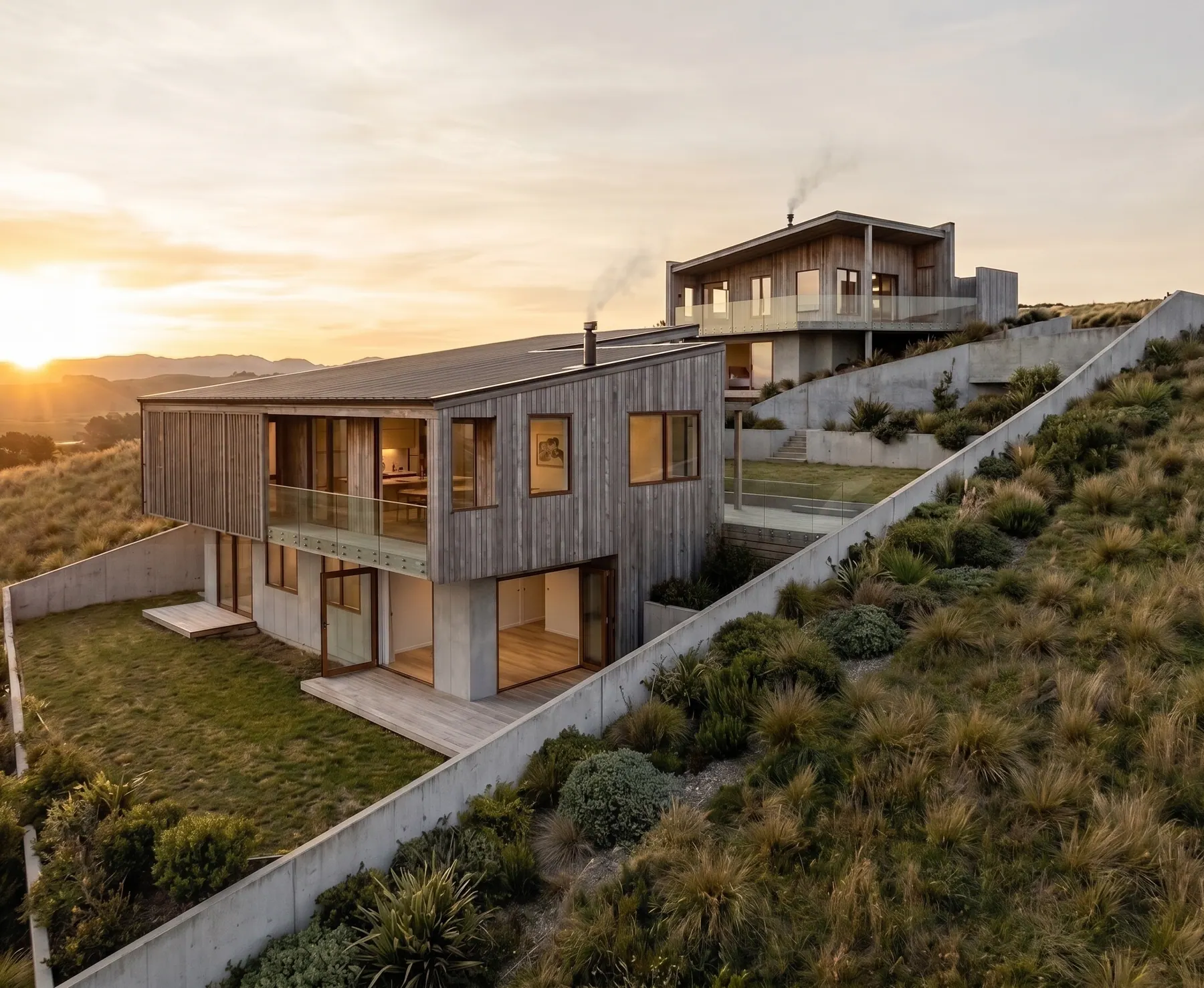 Mt Pleasant hillside residence design visualisation.