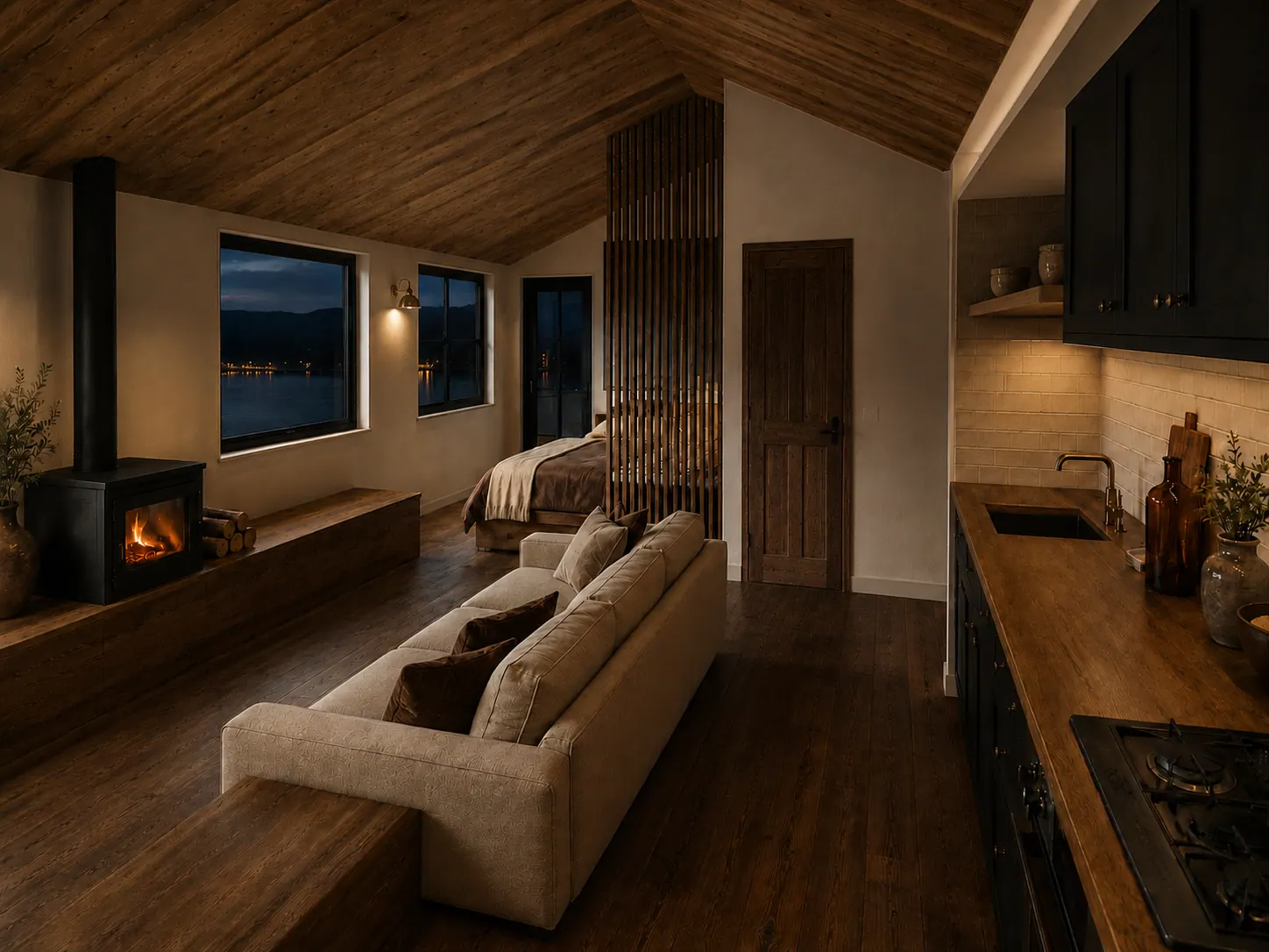 Portside Studio interior design visualisation.